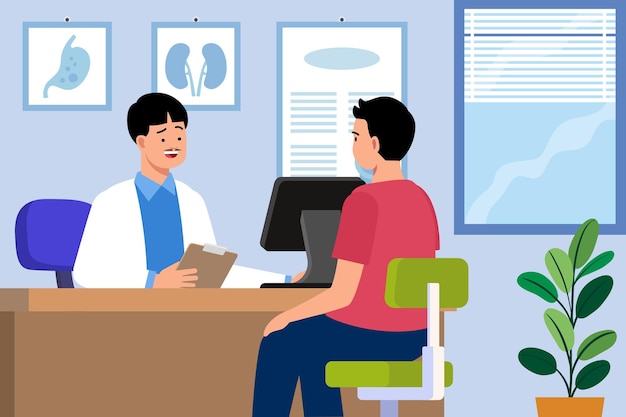 El paciente va al médico