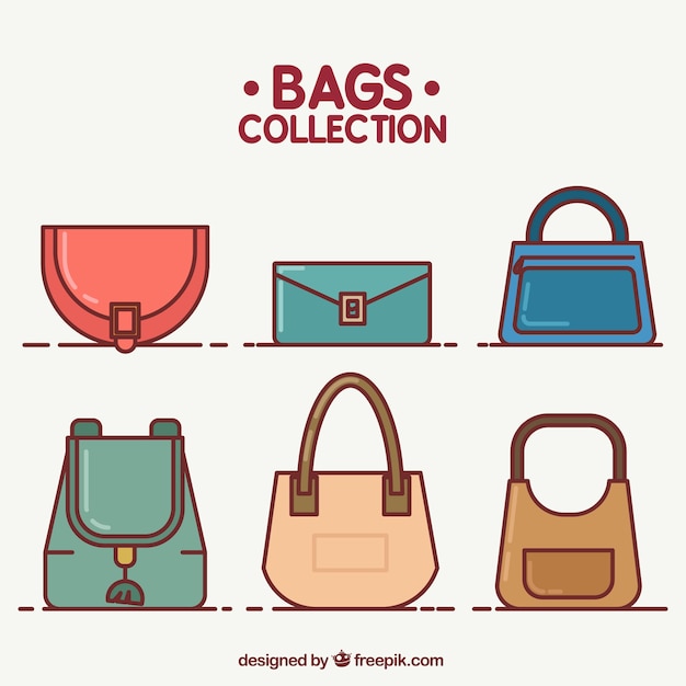 Vector pack de bolsos de mujer elegantes