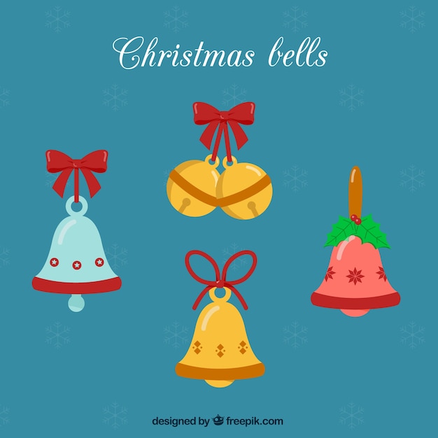 Pack de bonitas campanas navideñas