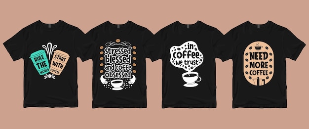 Vector pack camiseta café