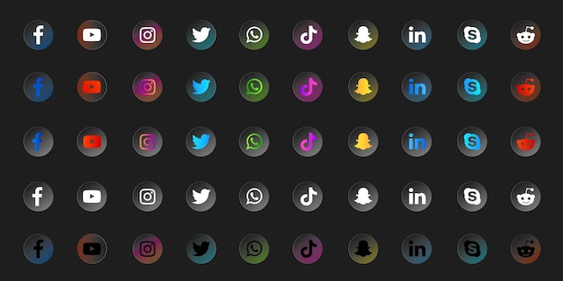 Pack de colecciones de iconos de redes sociales