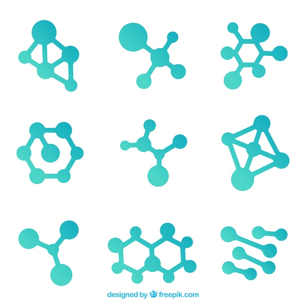 Pack de diferentes estructuras moleculares