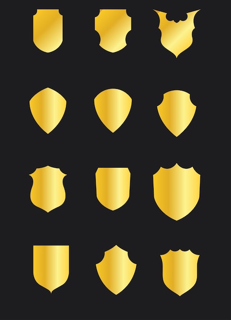 Pack de escudos dorados