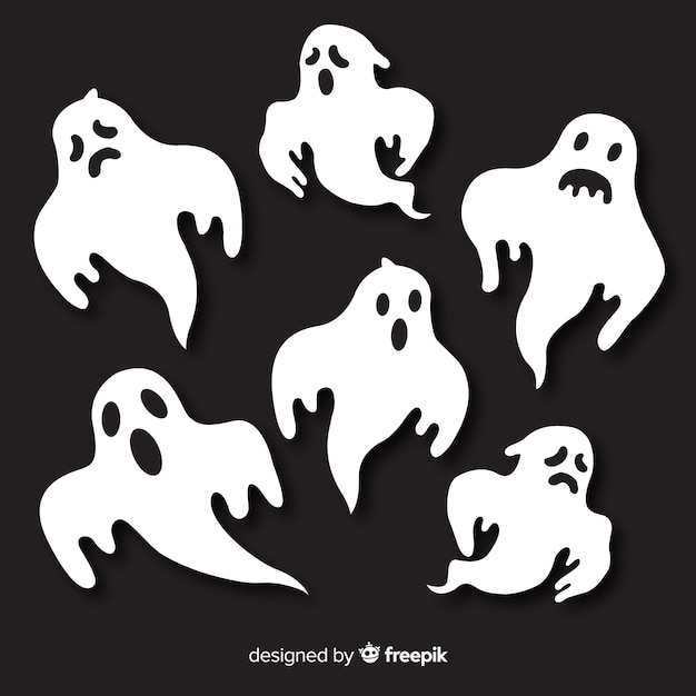 Vector pack de fantasmas de halloween