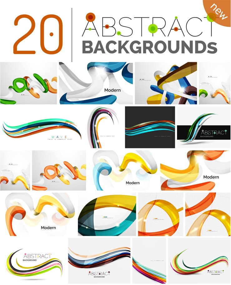 Vector pack de fondos abstractos vectoriales