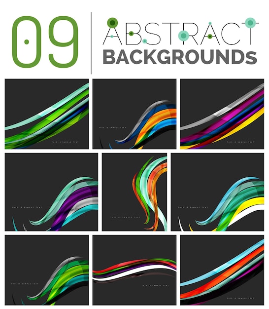 Pack de fondos abstractos vectoriales