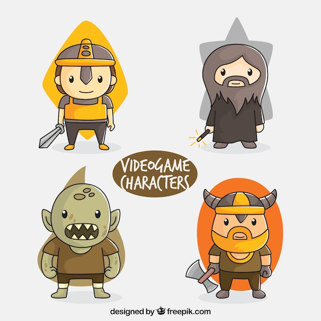 Vector pack de geniales personajes de videojuegos