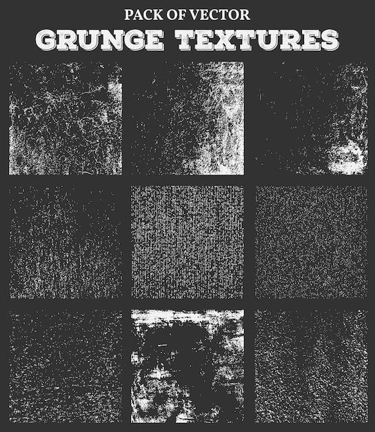 Pack gratis de texturas grunge vectoriales