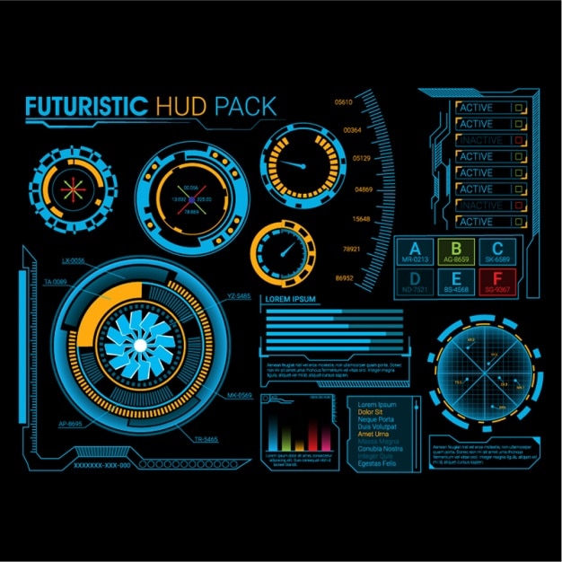 Pack hud futurista