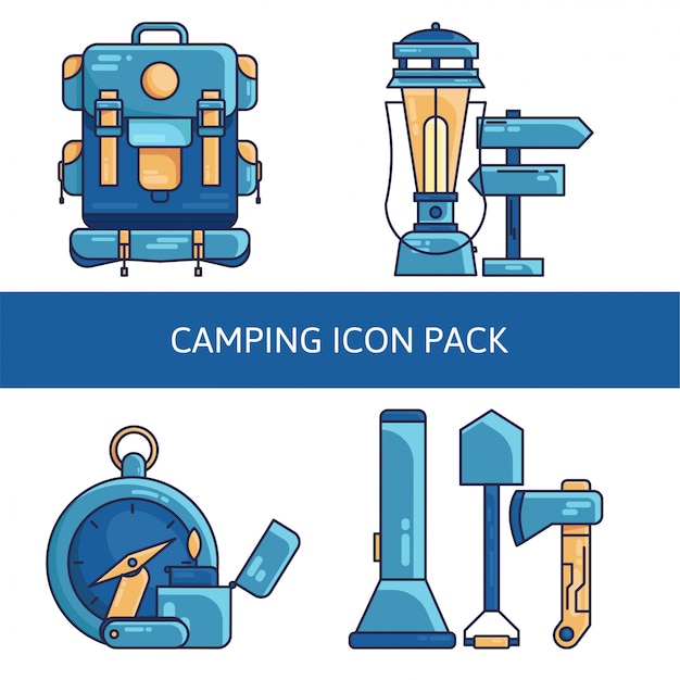 Pack de iconos de camping