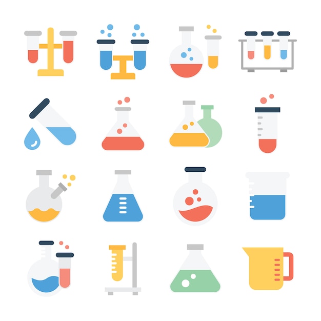 Pack de iconos de equipos de bioquímica