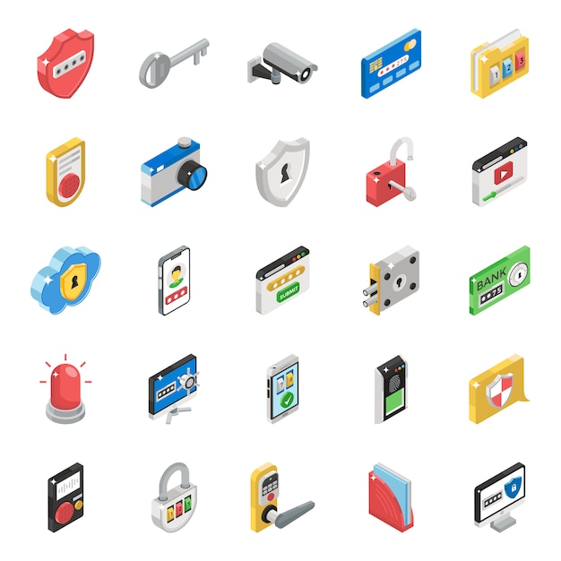 Pack de iconos isométricos de comunicación