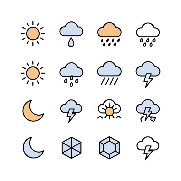 Pack de iconos del tiempo