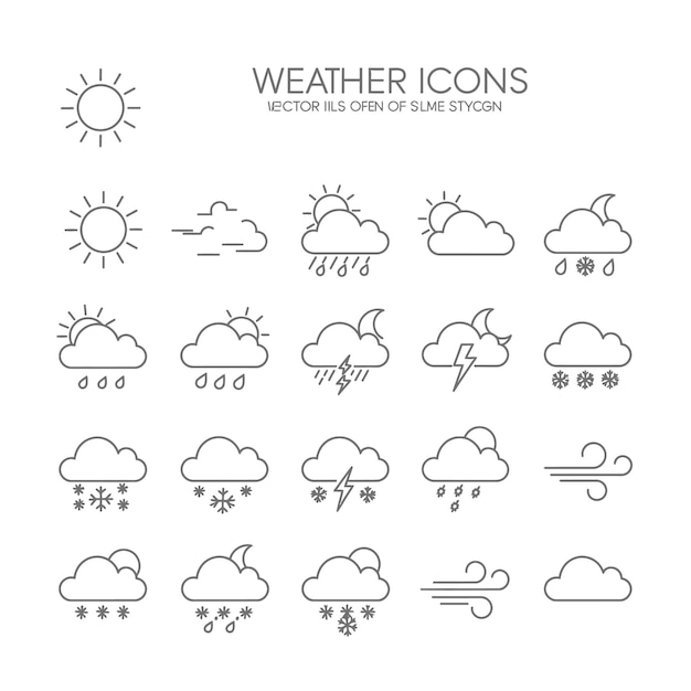 Pack de iconos del tiempo
