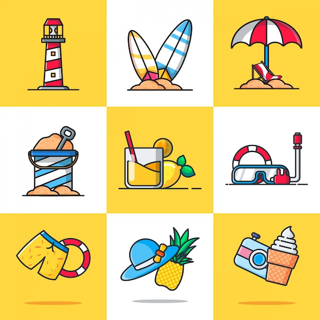 Pack de ilustraciones de verano