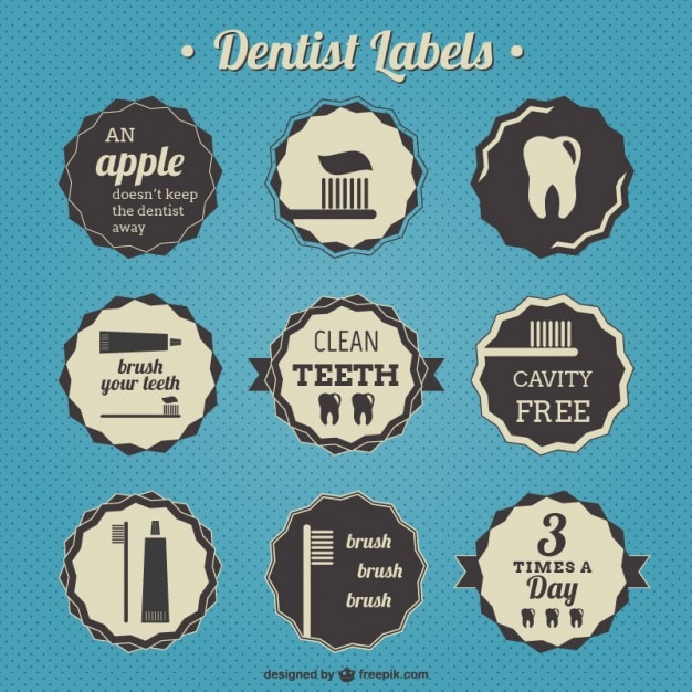 Pack de insignias de dentista