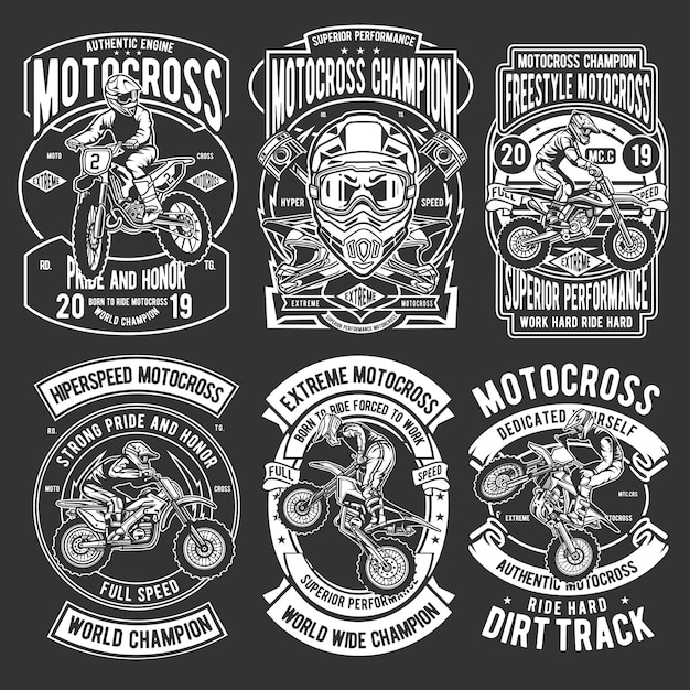 Pack de insignias de motocross