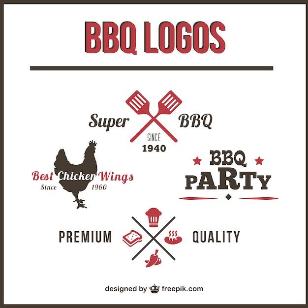 Pack de logos de barbacoa