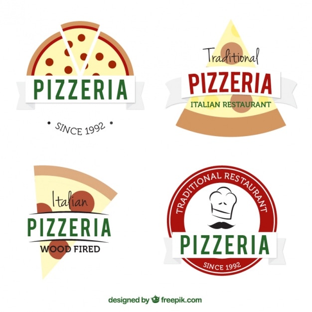 Pack de logos de pizzería