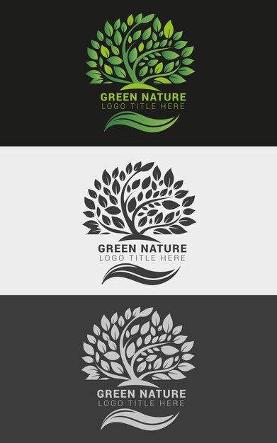 Pack de logotipo ecológico Amplificador ecológico Diseños ambientales