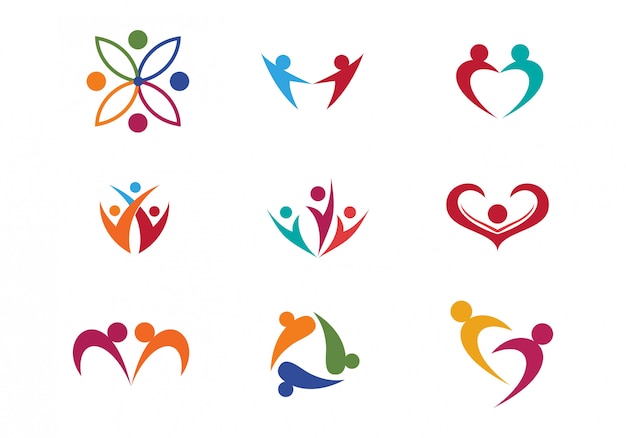 Vector pack de logotipo / icono de salud diseño