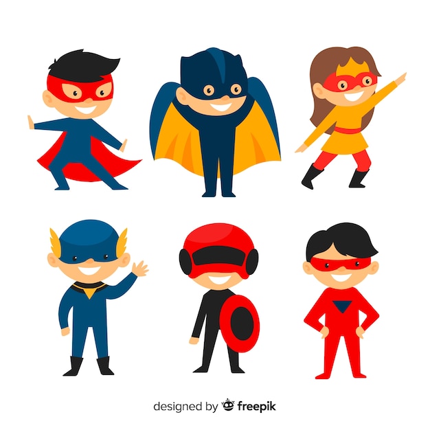 Pack de niños superheroes