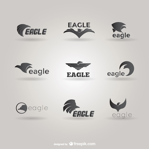 Pack de plantillas de logos con águilas