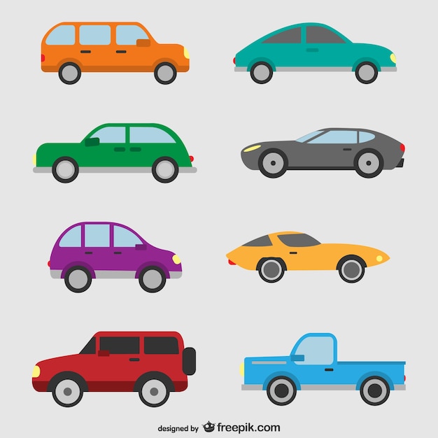 Vector pack de vectores de coches