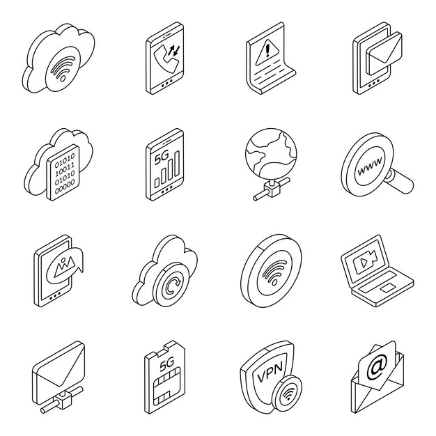 Pacto de dispositivos y tecnología Icono lineal