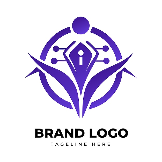 Pacto de logotipo de seguridad cibernética futurista para compañías tecnológicas
