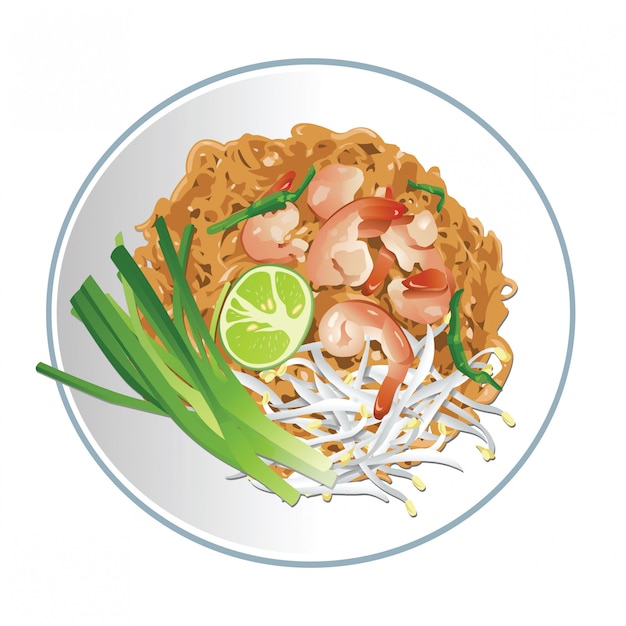 Pad thai comida tailandesa famosa