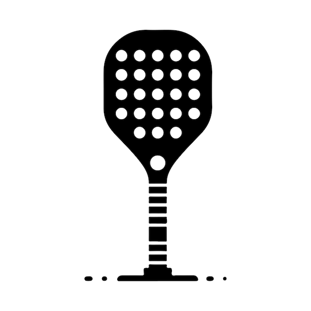 Pádel de Pickleball Ilustración vectorial de silueta vectorial imprimible del club y los iconos de pickleball