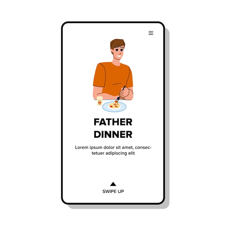 Vector padre cena vector