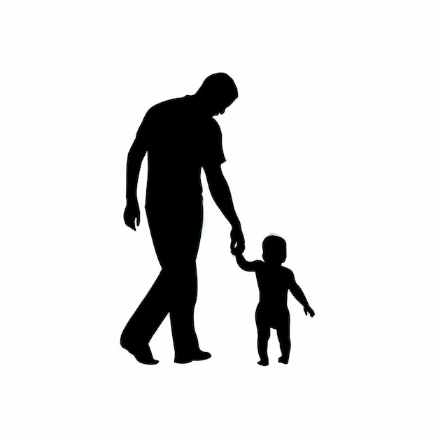 Padre e hijo caminando