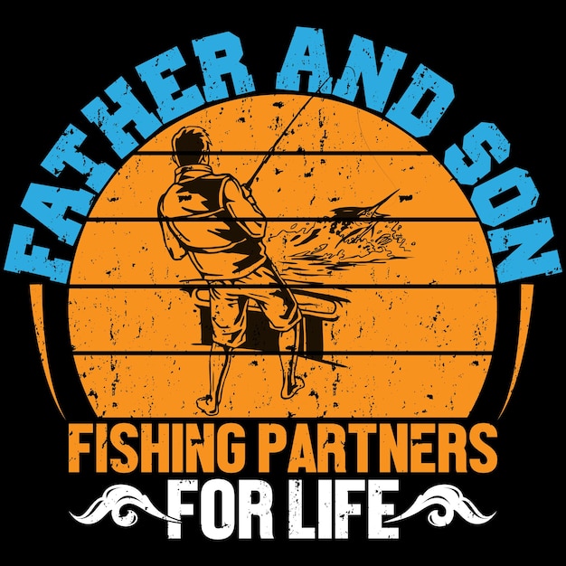 Padre e hijo compañeros de pesca de por vida