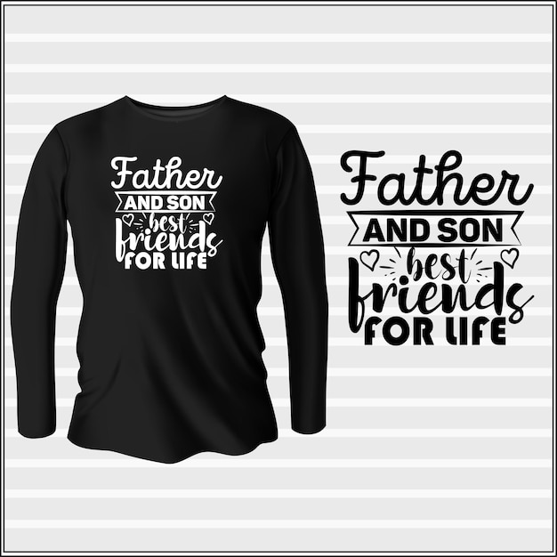 padre e hijo mejores amigos de por vida diseño de camiseta con vector