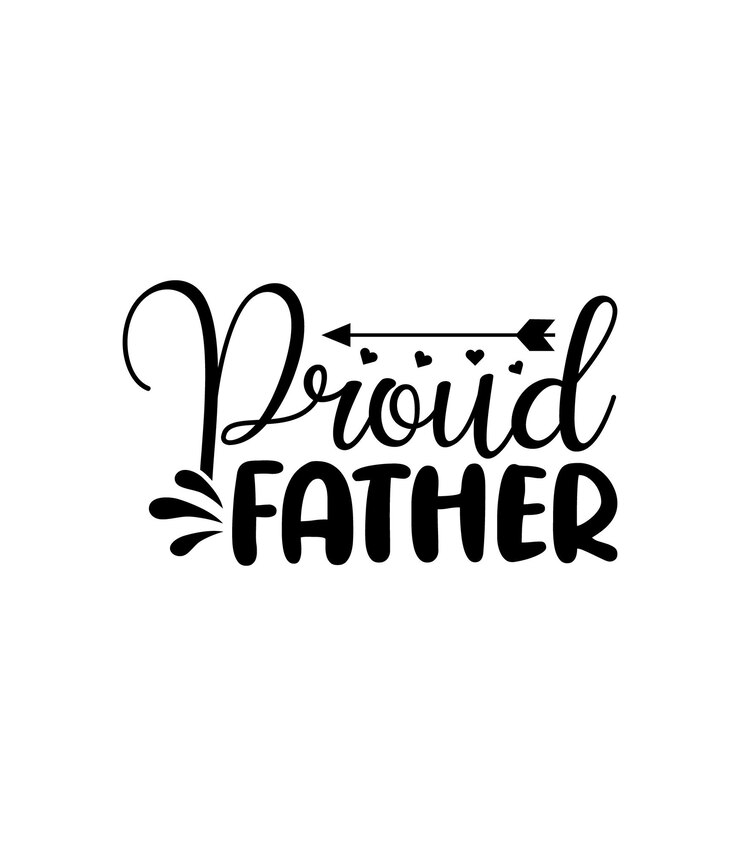 Padre orgulloso. Diseño de camiseta de cita de padre de vector de tipografía