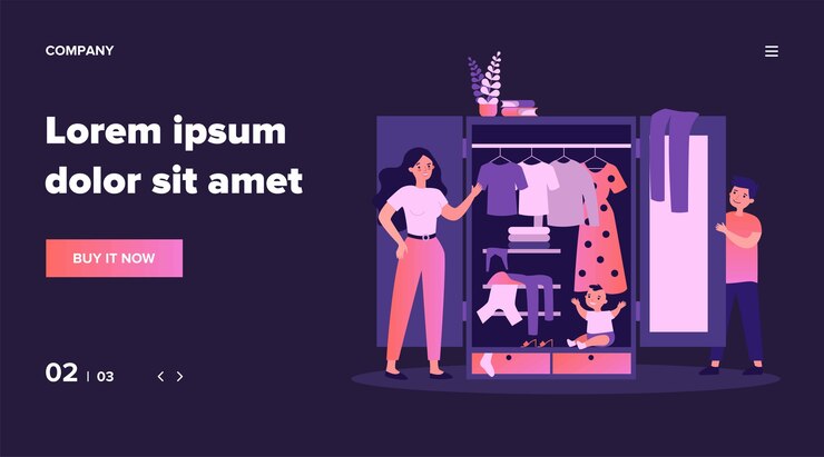 Vector padres que encuentran al bebé en el armario. familia joven feliz, unidad de almacenamiento de ropa, ilustración de juego. paternidad, concepto de infancia para banner, sitio web o página web de destino