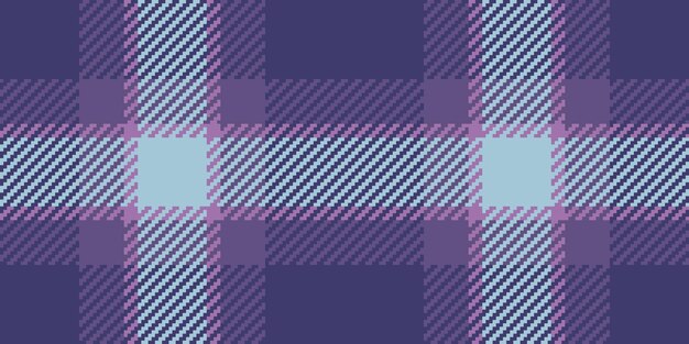 Padrón de textura de fondo del podio alineado con tartan textil a cuadros Ornamento de tela Vector de comprobación sin costuras en colores índigo y violeta