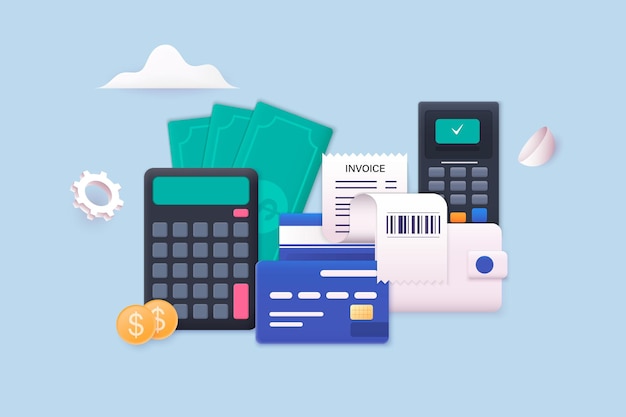 Pagar facturas e impuestos Facturas tarjetas de crédito y calculadora Finanzas domésticas e impuestos Concepto de pagos