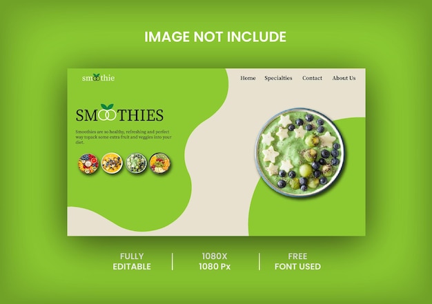 Página de aterrizaje de alimentos saludables