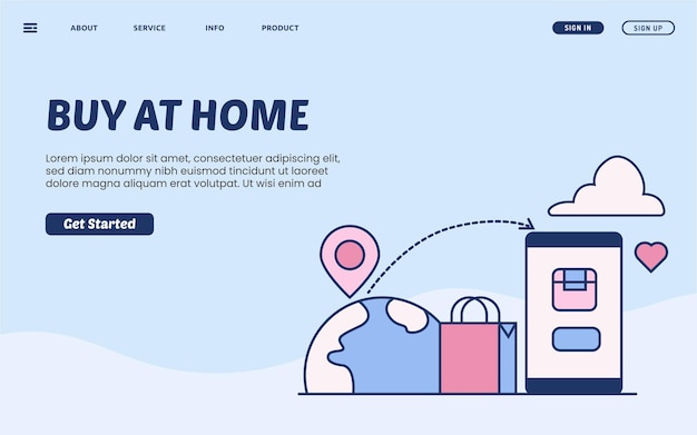 Página de aterrizaje de compra en el hogar
