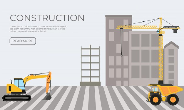 Vector página de aterrizaje bajo el concepto de construcción del sitio web de estilo de diseño plano de fondo