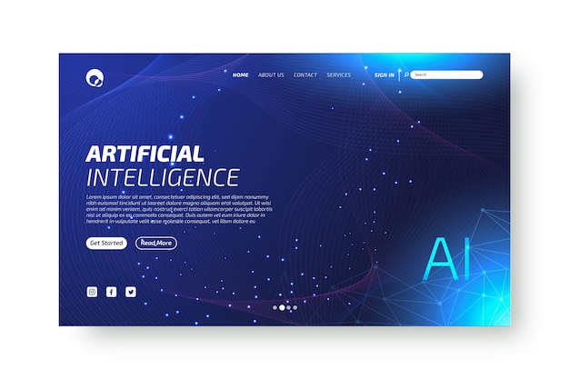 Página de aterrizaje de Inteligencia Artificial