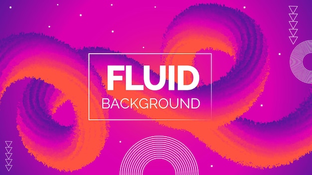 Página de aterrizaje plantilla Fluid Abstract Diseño en fondo de gradiente rojo onda fluida Duotone geométrica