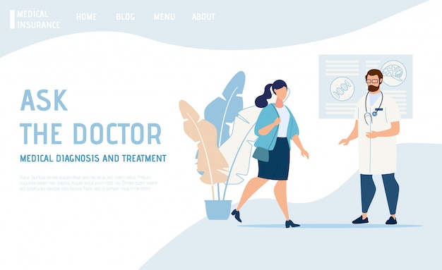 Página de aterrizaje que ofrece consulta médica en línea