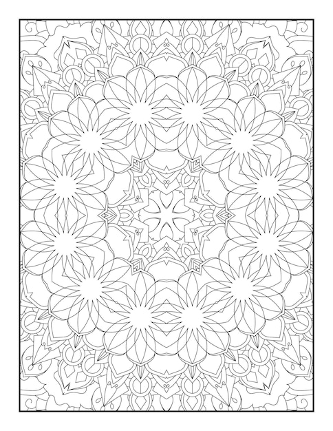 Página para colorear para adultos. página para colorear de mandalas. página para colorear