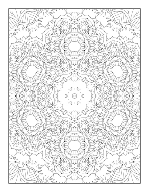 Página para colorear para adultos. Página para colorear de mandalas. Página Para Colorear