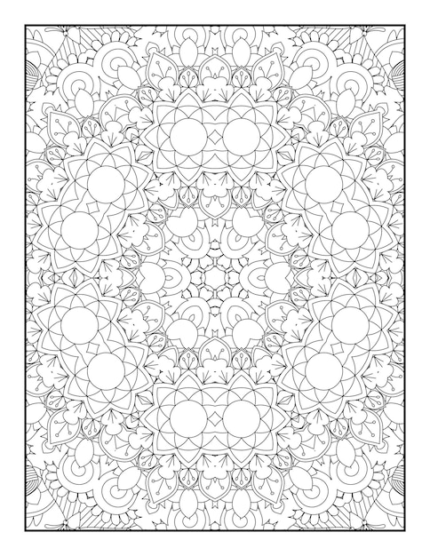 Página para colorear para adultos. página para colorear de mandalas. página para colorear