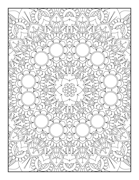 Página para colorear para adultos. página para colorear de mandalas. página para colorear